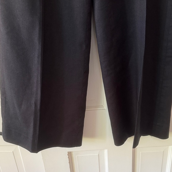 J. Crew Women's Tailored Black Linen Pants - Picture 5 of 6